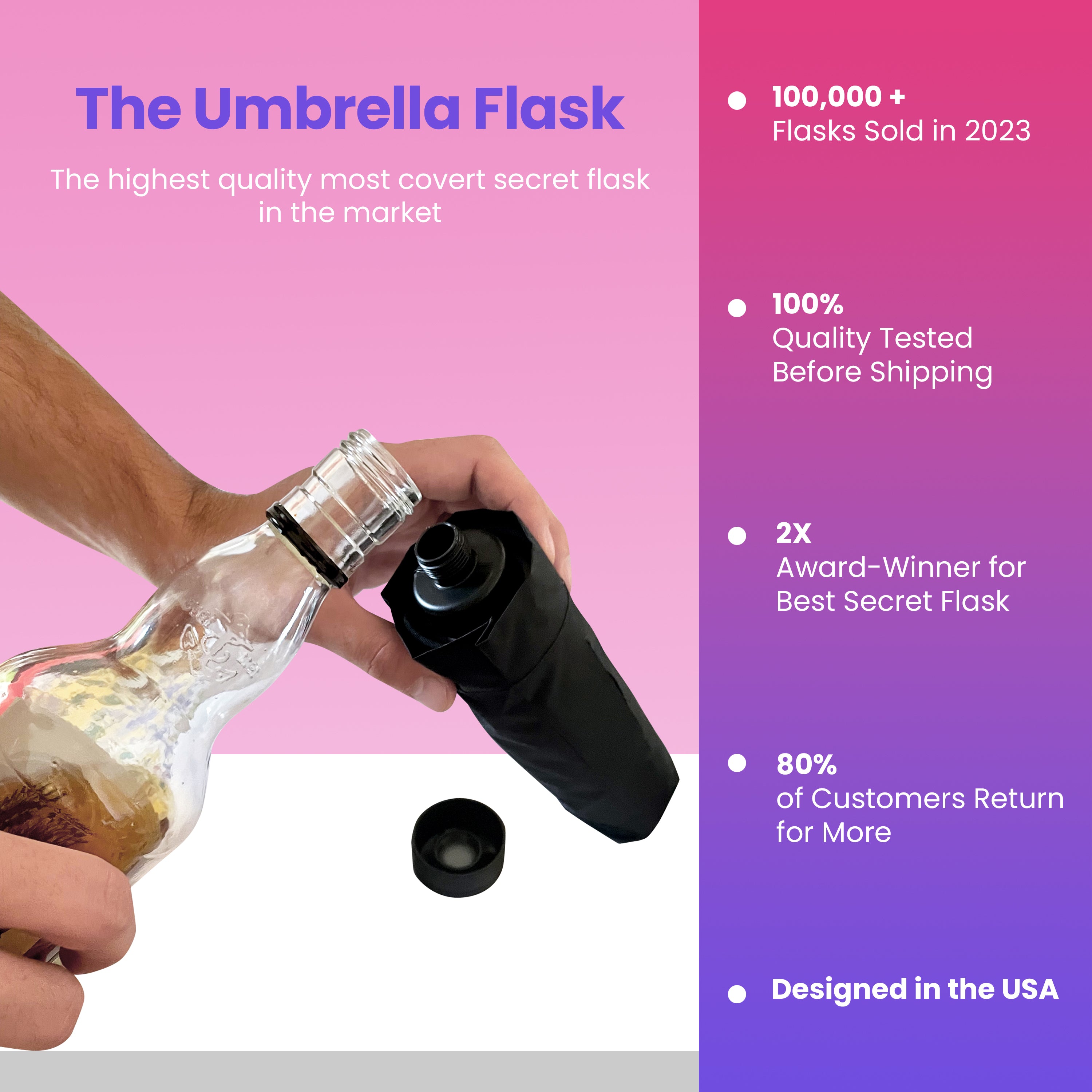 Umbrella flask highlights 