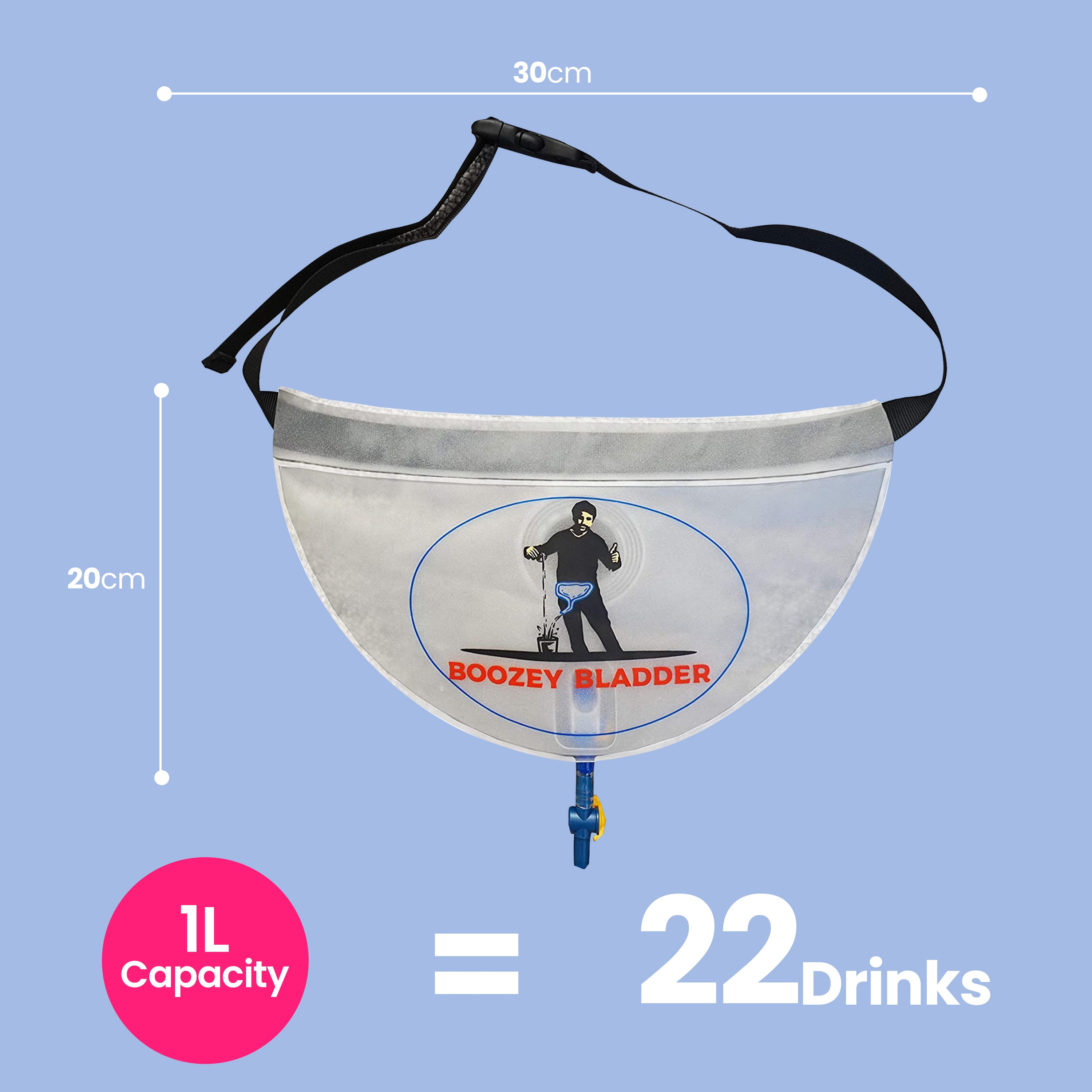 Secret Flask - Boozey Bladder - 33 Oz Capacity - High Quality, Covert Secret Flask to Sneak Your Liquor into Any Event