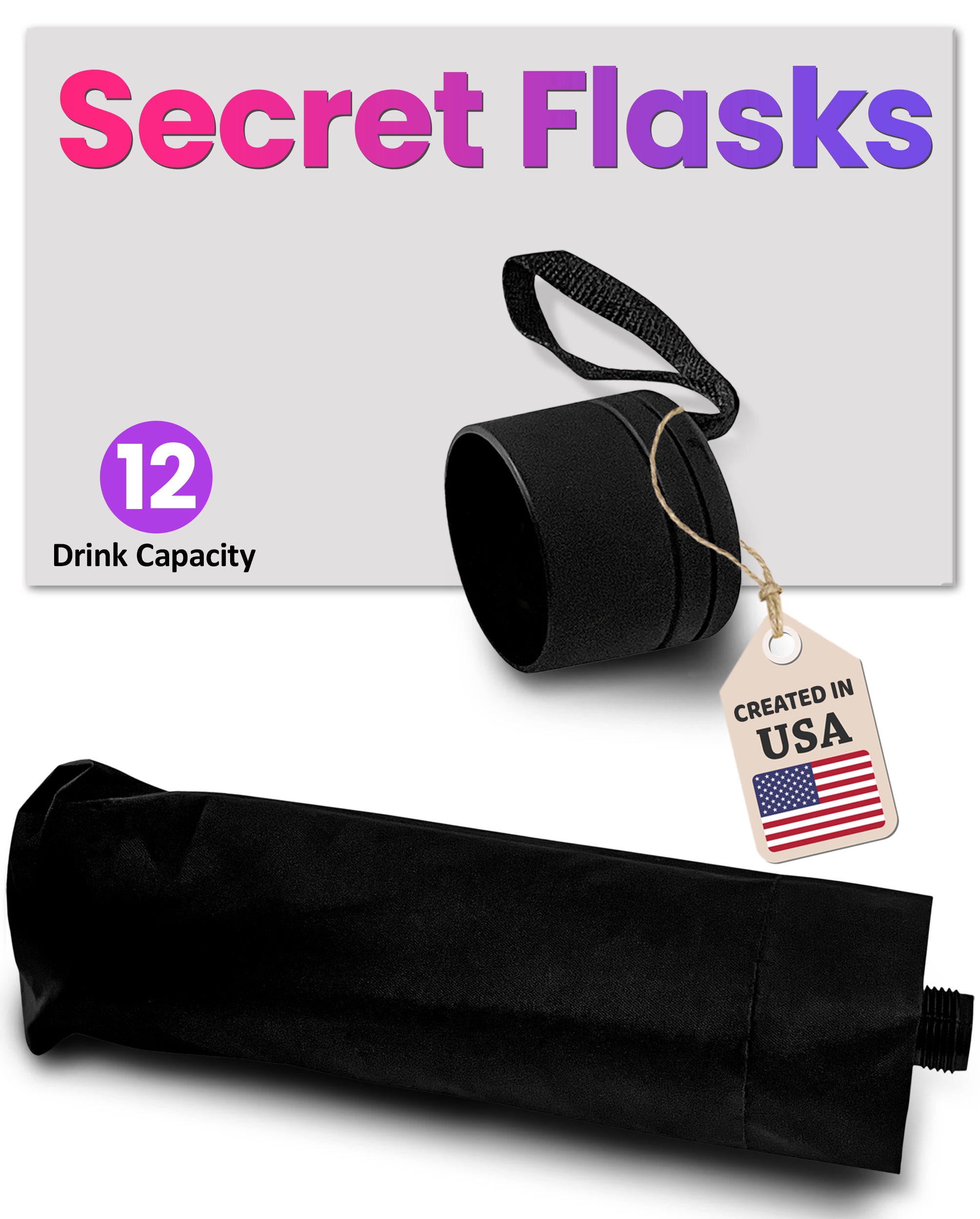 Secret Umbrella Flask - 6 Drink Capacity - Sneak Liquor Anywhere